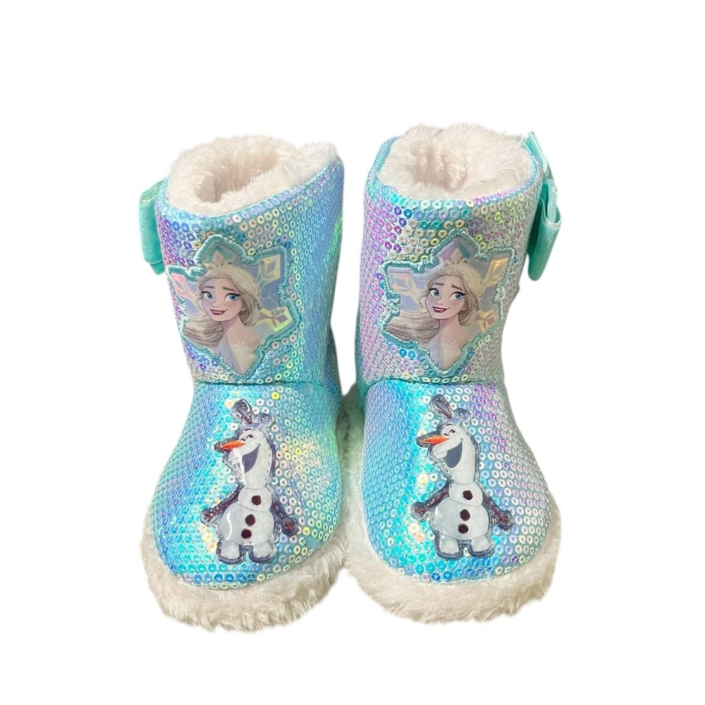 Disney Frozen Themed Sequin Boots Size 7/8